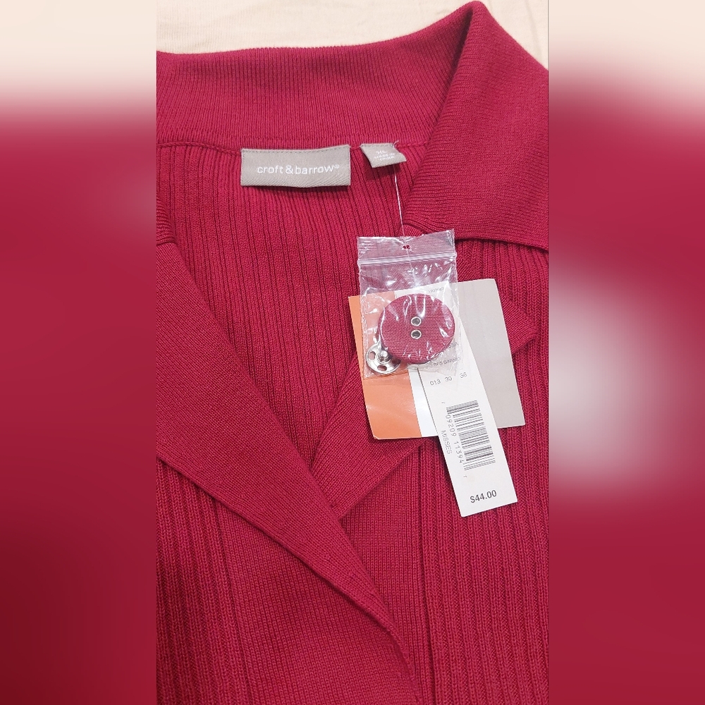 Croft & Barrow Red Women's Jacket - Picture 7 of 9